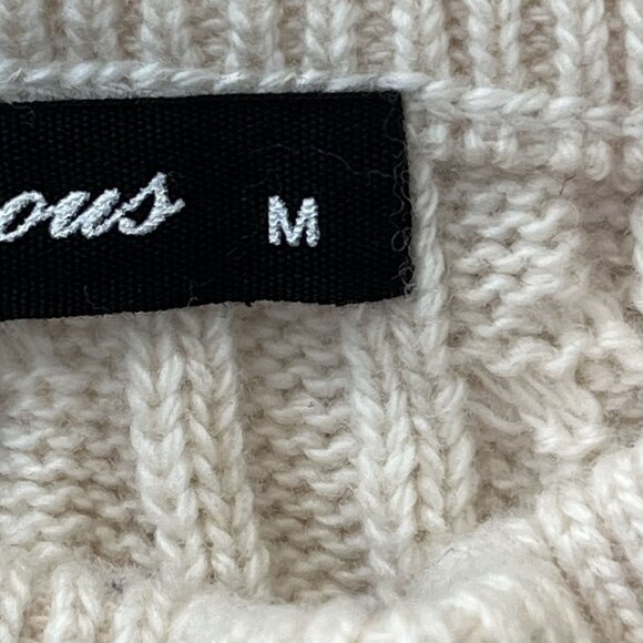 Olivaceous Cable‎ Knit Mini Skirt, Medium, Ivory - Picture 6 of 9